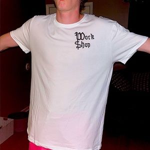 'MET BY FATE' white tee shirt